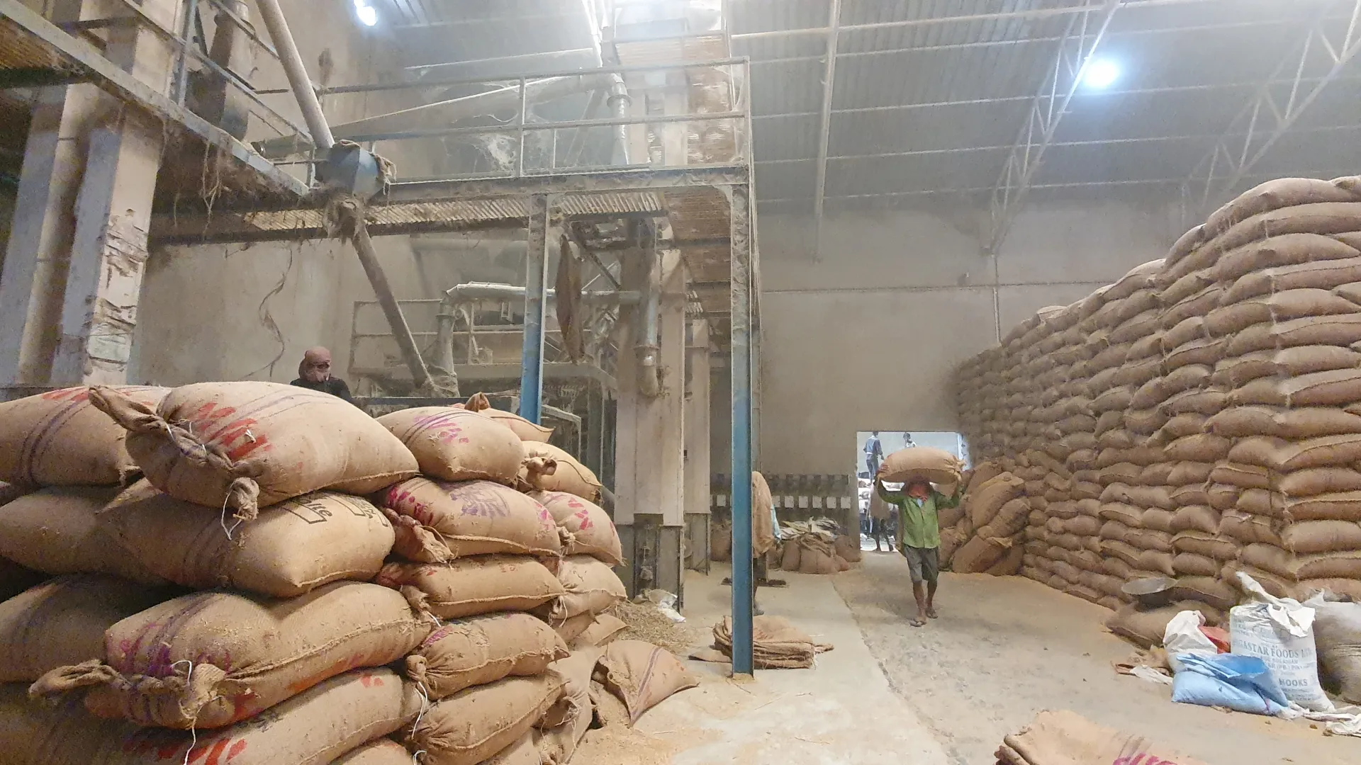 Modern rice milling at Megha Agro Products