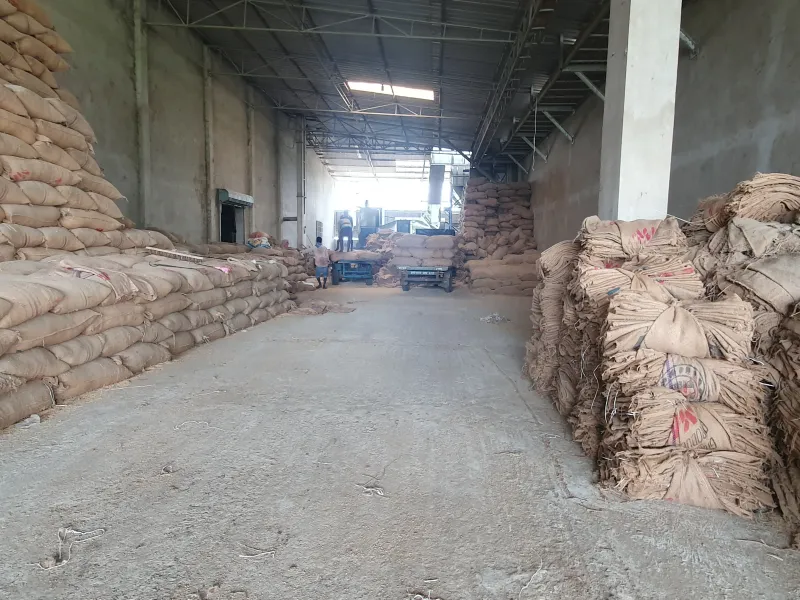 Rice packaging at Megha Agro Products