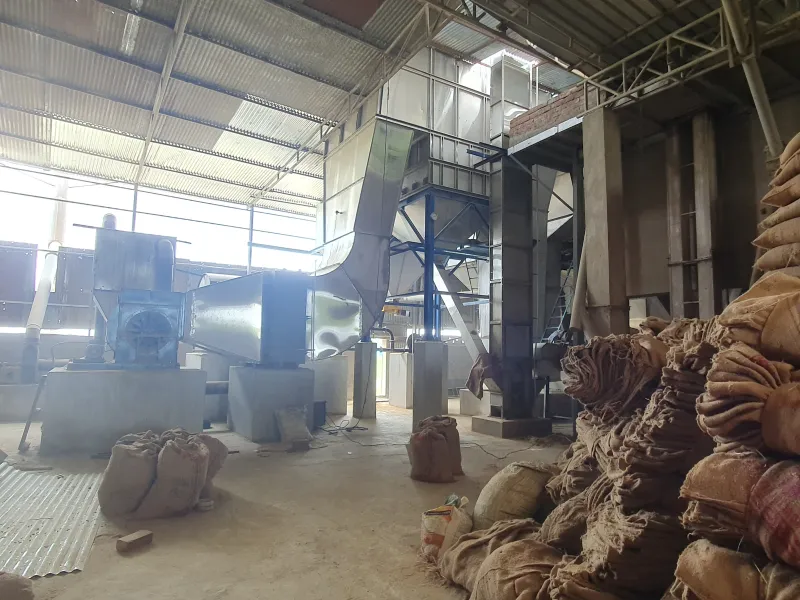 Rice milling operation at Megha Agro Products